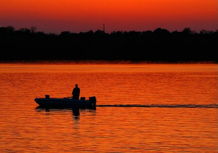 Fishing at Sunset