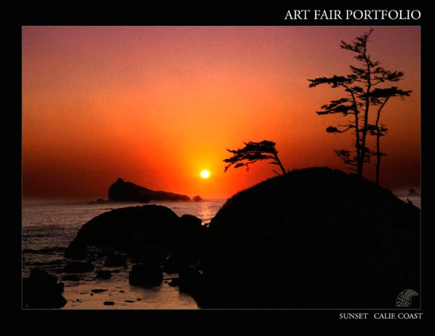Sunset on calif. coast