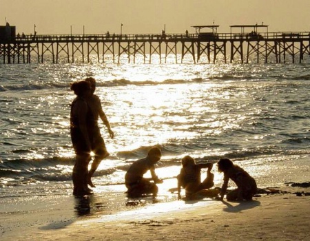 Family  time at the beach