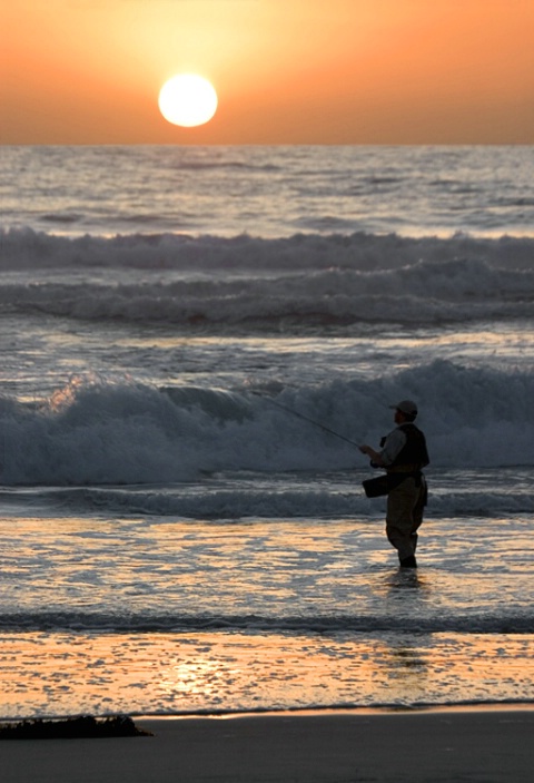 Sunset Fisherman