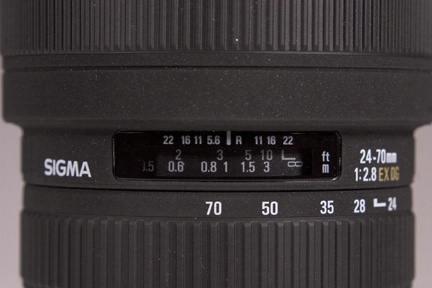 Sigma 24-70mm f/2.8 Distance Scale