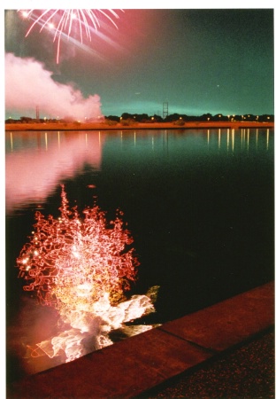 fireworks reflection