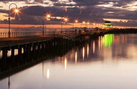 Winter sunset by St.Kilda Pier