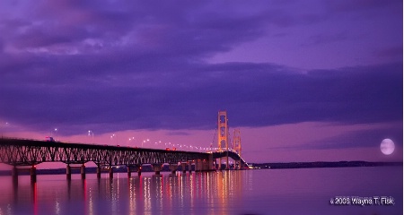 Mackinac Bridge at Moonrise