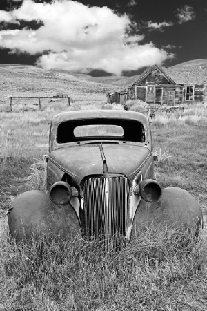 Bodie Car In B/W