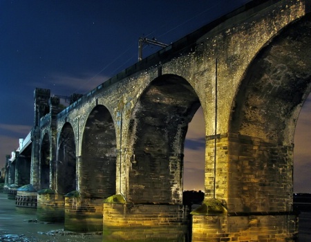 Moonlit Railway Viaduct