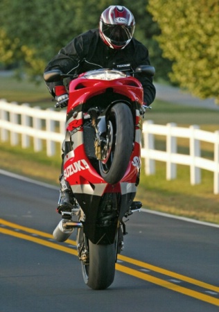 Doing a wheelie