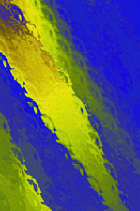 Blue & Yellow Abstract