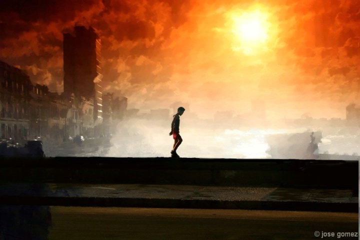 Summer sun  malecon cuba 