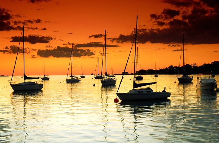 Docked At Sunset