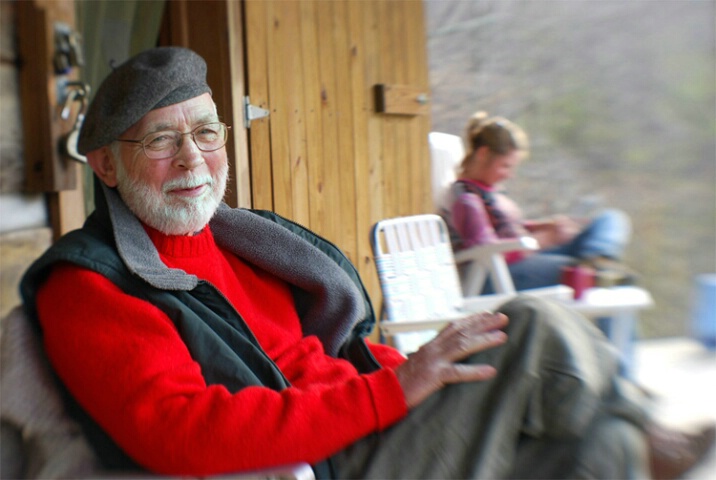 Dad on the porch