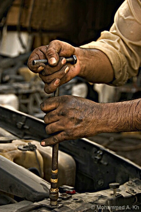 Mechanic's hands