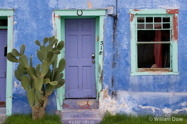 Blue House Front-Tuscon Barrio - ID: 5494609 © William Dow