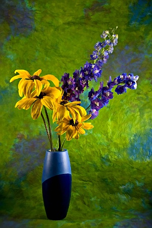 Susans and Delphinium