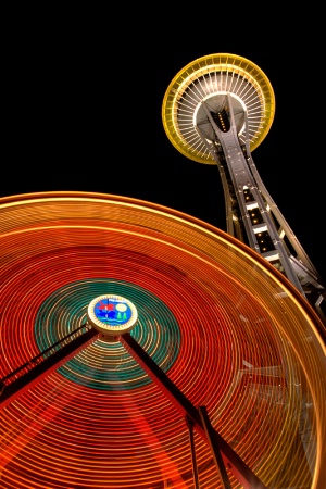 Space Needle & Ferris Wheel