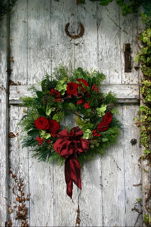 Christmas door  wreath 2008