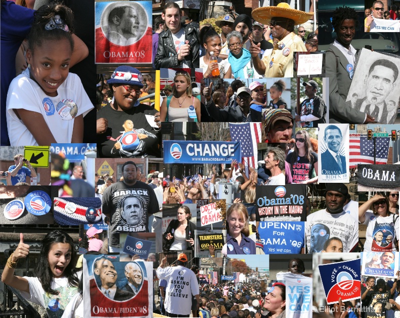 obama west philly collage - ID: 7826867 © Elliot Barnathan