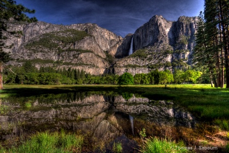 upper and lower yosemite morning hdr