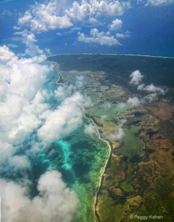 Aerial perspective of Cozumel