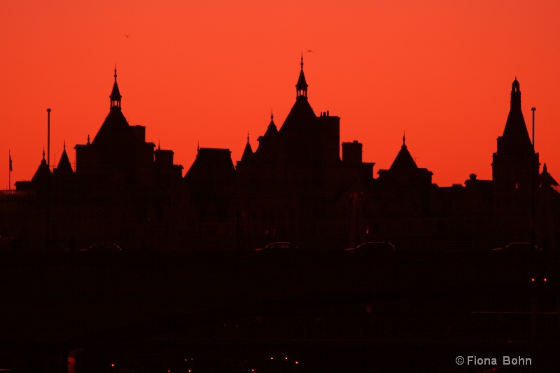 Houses of Parliament at sunset - with filter