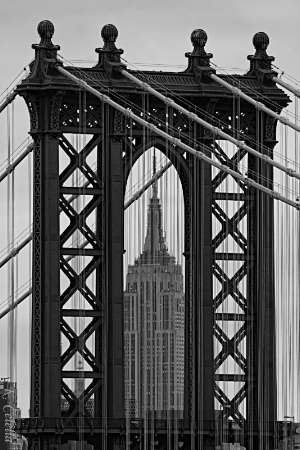 Empire State Framed by Manhattan Bridge