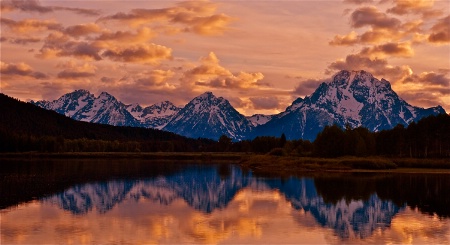 Sunset over the Tetons