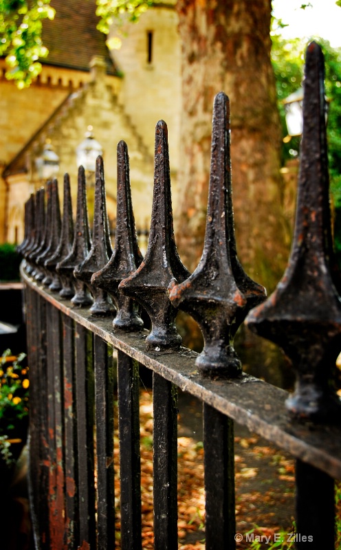 wrought iron fence