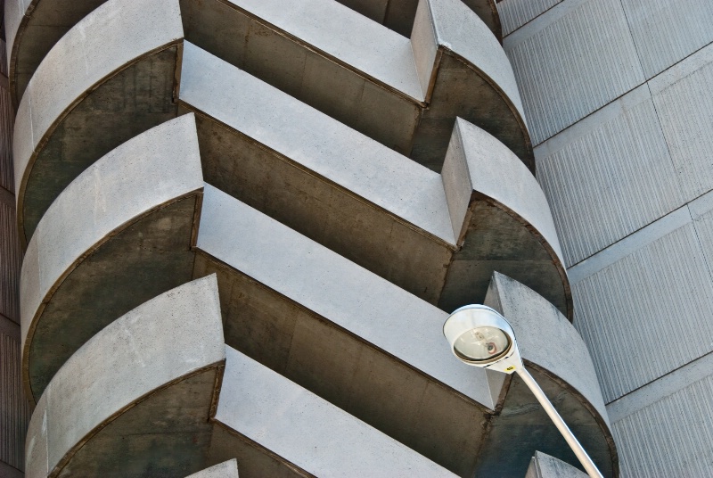 Stairs behind Atlanta Merchandise Mart