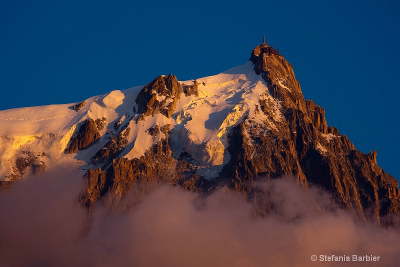 Aiguille du Midi at sunset