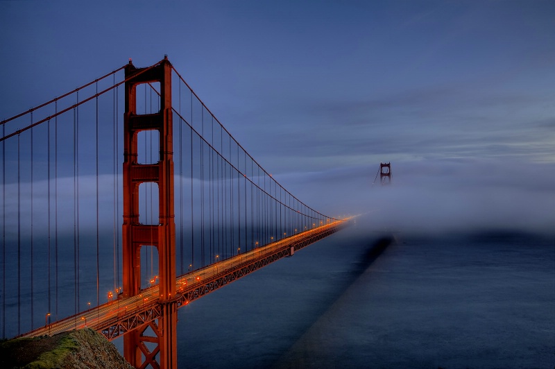 Foggy Evening at the Golden Gate Bridge