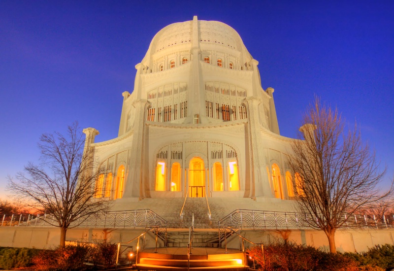 Bahai Temple in Winter