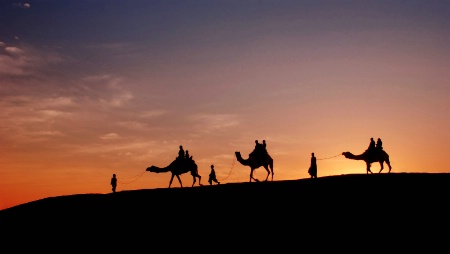 Twilight at Thar Desert