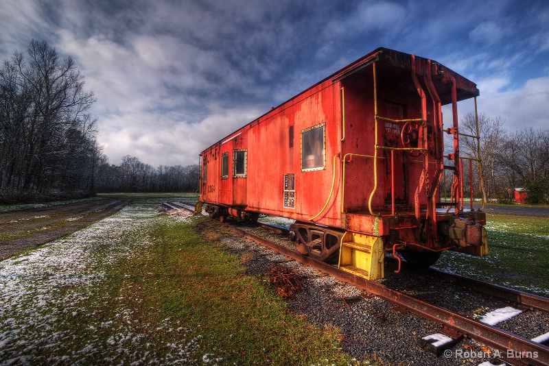 Caboose in Morning Light