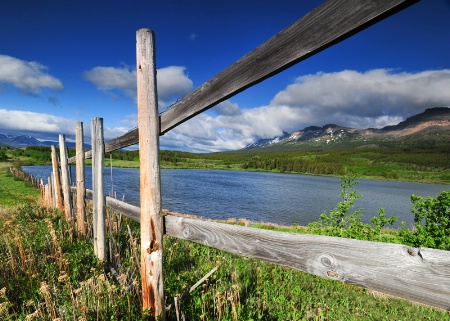 Fence in Glacier National Park Montana