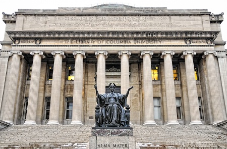 Columbia University Library in Winter