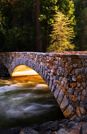 Crossing the Merced (Yosemite Valley)