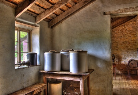 Inside the Log Cabin