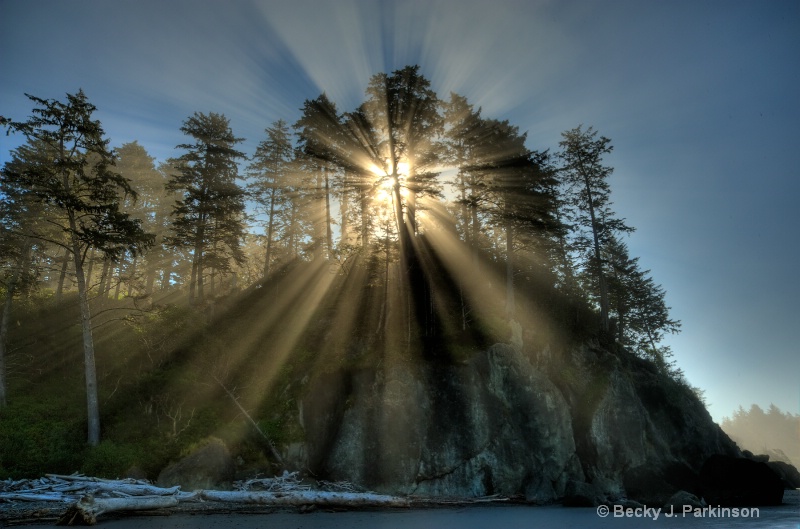 Sunrise at Ruby Beach