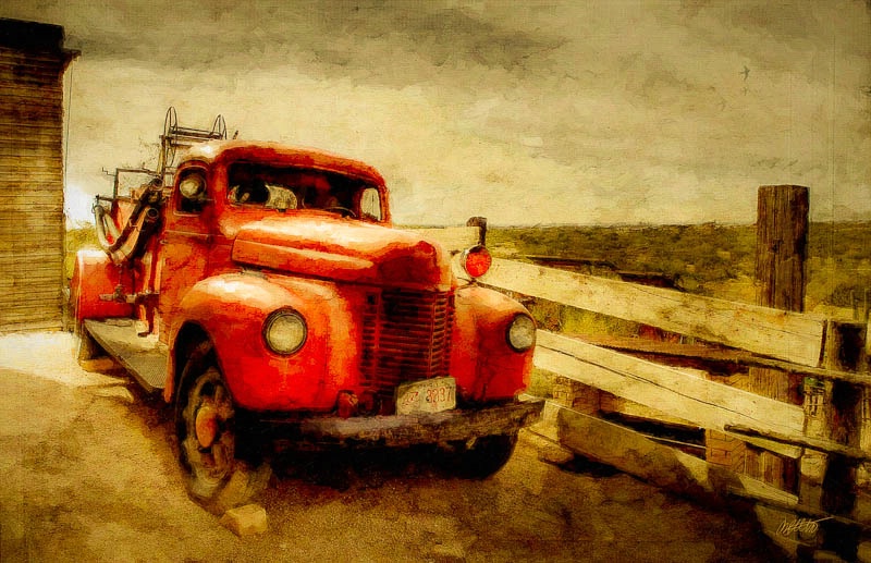 Old Red Truck