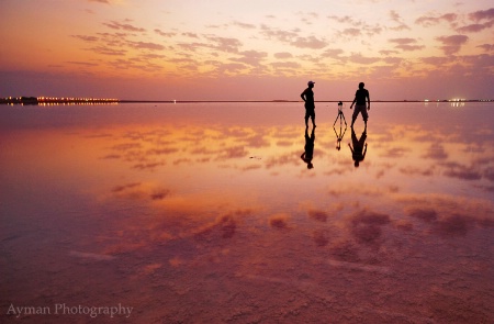 Stand for a moment Sunset