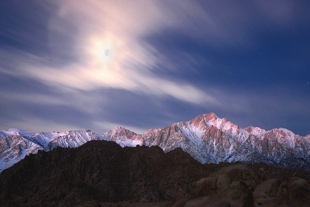 Lone Pine Moon Set