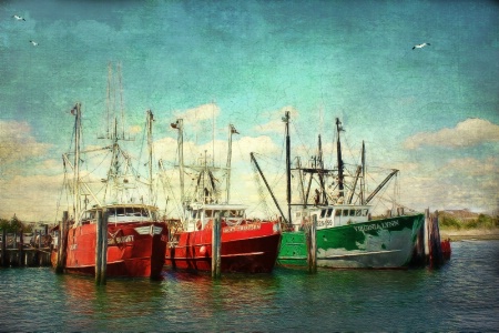 Fishing Boatsat Barnegat Light, N.J.