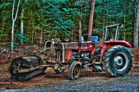 TRACTOR WITH SWEEPER