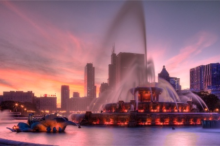 Photography Contest Grand Prize Winner - September 2011: Sunset Fountain