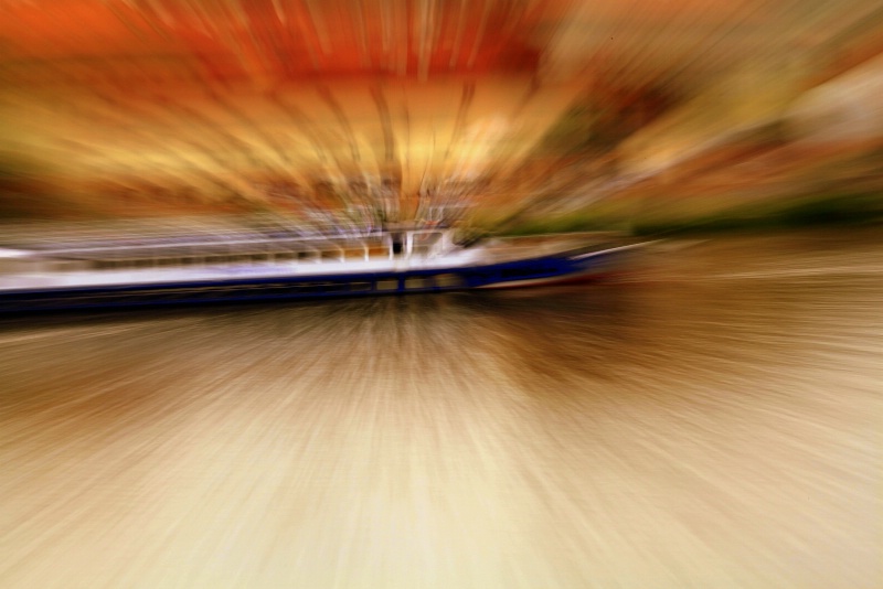 Boat on Vltava river