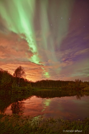 aurora at the river