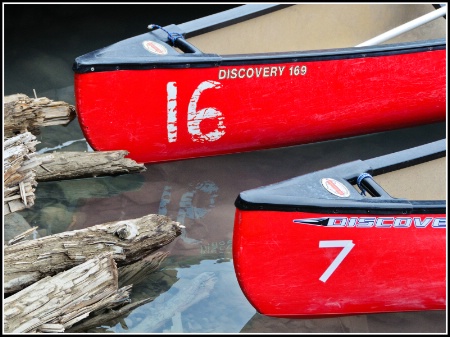 Red canoes