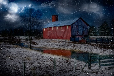 Winter Nights on the Farm