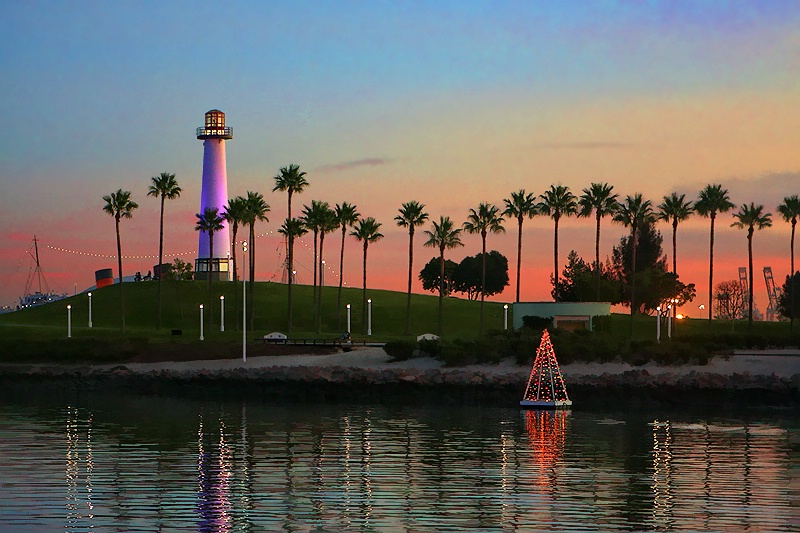 Sunset over Long Beach