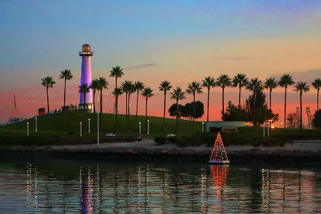 Sunset over Long Beach